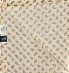 Luigi Borrelli Beige Wool Blend Long Scarf - 75" x 27"