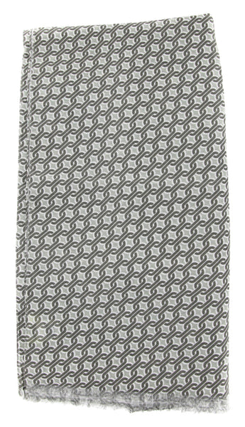 Luigi Borrelli Green Linen Blend Long Scarf - 77" x 27"