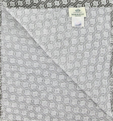 Luigi Borrelli Green Linen Blend Long Scarf - 77" x 27"