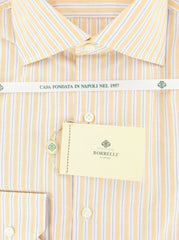 Luigi Borrelli Orange Striped Cotton Shirt - Slim - (GB5714) - Parent