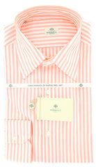 Luigi Borrelli Orange Striped Cotton Shirt - Slim - 17/43 - (GB5754)