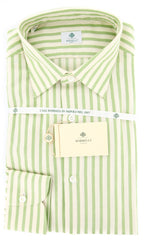 Luigi Borrelli Green Striped Shirt - Extra Slim - (GB5847) - Parent