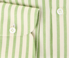 Luigi Borrelli Green Striped Shirt - Extra Slim - (GB5847) - Parent