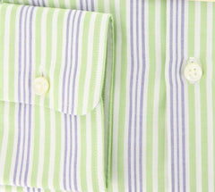 Luigi Borrelli Green Striped Shirt - Slim - (GB5896) - Parent