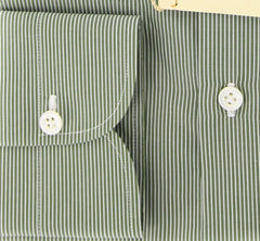 Luigi Borrelli Olive Green Striped Shirt - Extra Slim - (GB5918) - Parent
