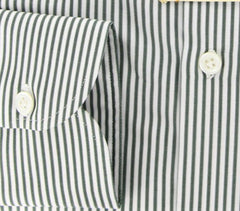 Luigi Borrelli Dark Green Striped Shirt - Extra Slim - (GB5980) - Parent