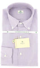 Borrelli Light Lavender Purple Button Down Shirt - Slim Fit - 17.5/44