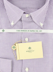 Borrelli Light Lavender Purple Button Down Shirt - Slim Fit - 17.5/44
