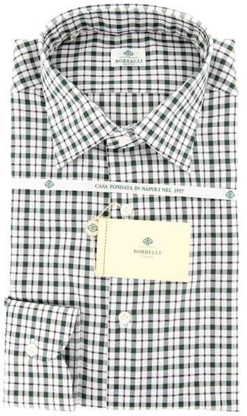 Luigi Borrelli Green Plaid Shirt - Extra Slim - (GB7426) - Parent