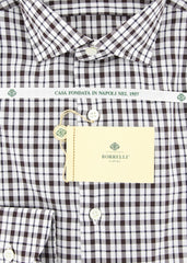 Luigi Borrelli Dark Brown Plaid Shirt - Extra Slim - (GB7449) - Parent