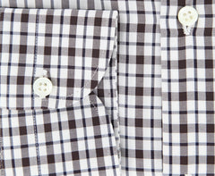 Luigi Borrelli Dark Brown Plaid Shirt - Extra Slim - (GB7449) - Parent