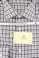 Luigi Borrelli Brown Plaid Cotton Shirt - Extra Slim - (GB7482) - Parent