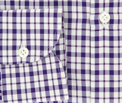 Luigi Borrelli Purple Plaid Cotton Shirt - Extra Slim - (GB7516) - Parent