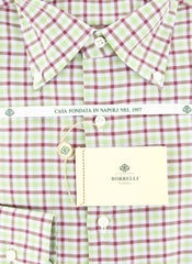 Luigi Borrelli Green Plaid Cotton Shirt - Slim - (GB7581) - Parent