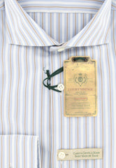 Luigi Borrelli Light Blue Striped Shirt - Extra Slim - (GB8440) - Parent