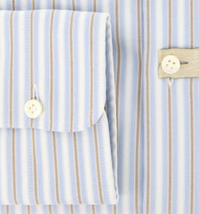 Luigi Borrelli Light Blue Striped Shirt - Extra Slim - (GB8440) - Parent