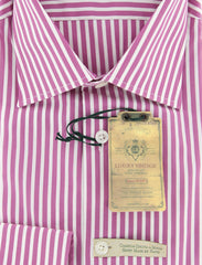Borrelli Lavender Purple Striped Shirt - 15.75/40 - (EV604LEONARDO)