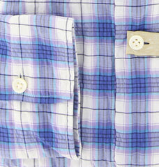 Luigi Borrelli Lavender Purple Plaid Shirt - Extra Slim - (GB8857) - Parent