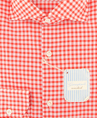 Giampaolo Orange Check Shirt - Extra Slim - (GP60826421RIOPT3) - Parent