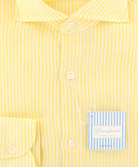 Giampaolo Yellow Striped Shirt - Extra Slim - (GP608765485CAMPT1) - Parent