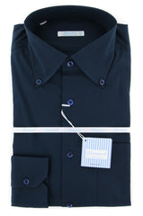 Giampaolo Dark Blue Solid Shirt - Extra Slim - 15.75/40 - (608TS51777STEF)