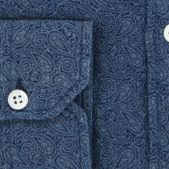 Giampaolo Navy Blue Paisley Shirt - Extra Slim - (618149673SE) - Parent
