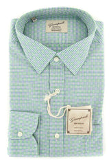 Giampaolo Green Fancy Shirt - Extra Slim - 15.5/39 - (GP618167851AL10STPT1)