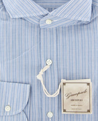 Giampaolo Light Blue Striped Shirt - Extra Slim - (GP618169172FELIPT1) - Parent