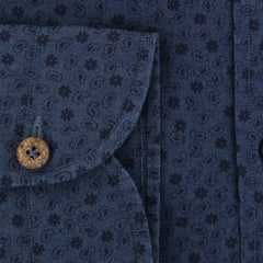 Giampaolo Navy Blue Paisley Shirt - Extra Slim - (GP618215371FELCPT1) - Parent