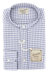 Giampaolo Dark Blue Check Shirt - Extra Slim - (GP61826175ADAMPT3) - Parent