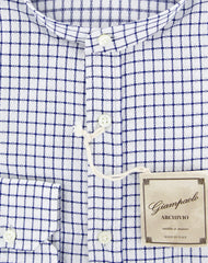Giampaolo Dark Blue Check Shirt - Extra Slim - (GP61826175ADAMPT3) - Parent