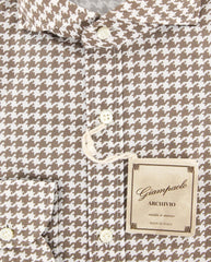 Giampaolo Brown Houndstooth Shirt - Extra Slim - (GP61827561FELIPT1) - Parent