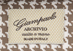 Giampaolo Brown Houndstooth Shirt - Extra Slim - (GP61827561FELIPT1) - Parent