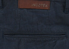 Incotex Navy Blue Plaid Pants - Extra Slim - (1ST60160414810) - Parent