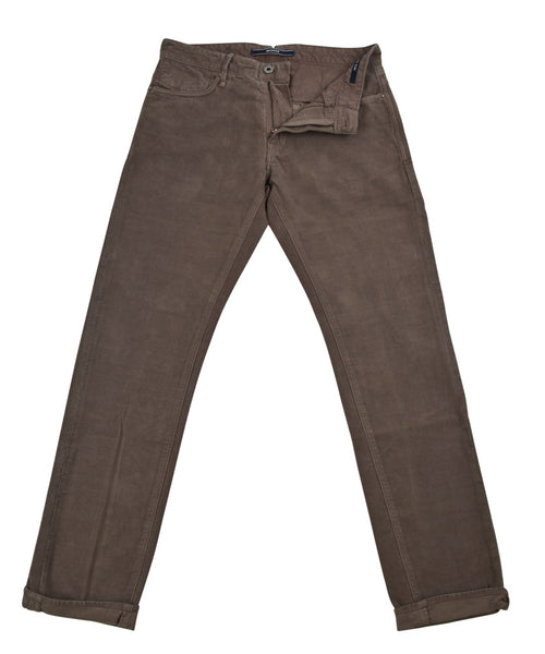 Incotex Brown Solid Pants - Slim - (RAYC40323436) - Parent