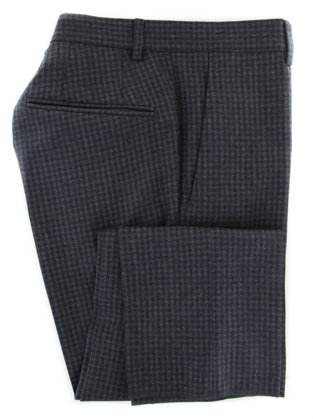 Incotex Dark Gray Check Wool Blend Pants - Slim - (895) - Parent