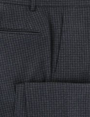 Incotex Dark Gray Check Wool Blend Pants - Slim - (895) - Parent