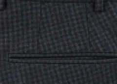 Incotex Dark Gray Check Wool Blend Pants - Slim - (895) - Parent
