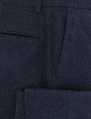 Incotex Dark Blue Check Wool Pants - Slim - (893) - Parent