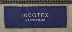 Incotex Brown Micro-Check Cotton Blend Pants - Slim - (899) - Parent