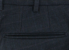 Incotex Charcoal Gray Check Cotton Blend Pants - Slim - (890) - Parent