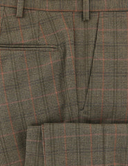 Incotex Brown Bird's Eye Wool Blend Pants - Slim - (894) - Parent
