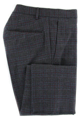 Incotex Dark Gray Check Cotton Blend Pants - Slim - (891) - Parent