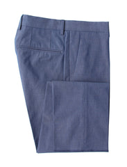 Incotex Blue Solid Cotton Blend Pants - Slim - 34/50 - (INC105224)