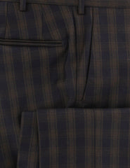 Incotex Brown Check Wool Pants - Slim - (891) - Parent