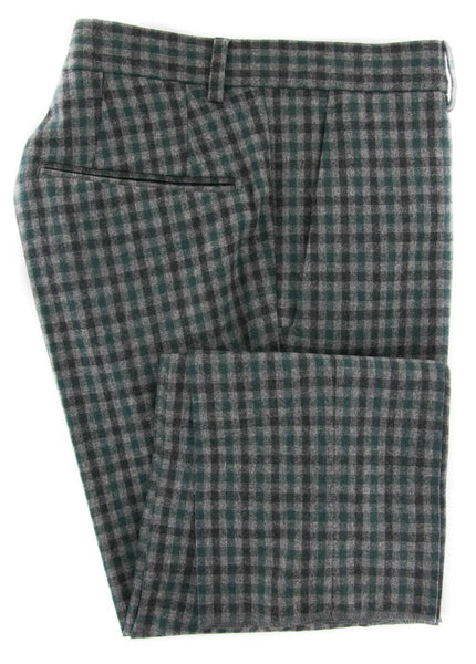 Incotex Gray Check Wool Blend Pants - Slim - (887) - Parent