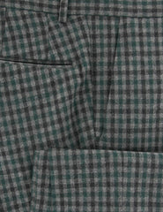 Incotex Gray Check Wool Blend Pants - Slim - (887) - Parent