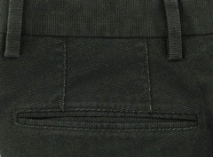Incotex Dark Green Solid Cotton Blend Pants - Slim - (884) - Parent