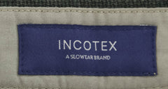 Incotex Dark Green Solid Cotton Blend Pants - Slim - (884) - Parent