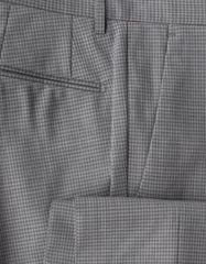 Incotex Gray Micro-Check Virgin Wool Pants - Slim - (IN1229216) - Parent